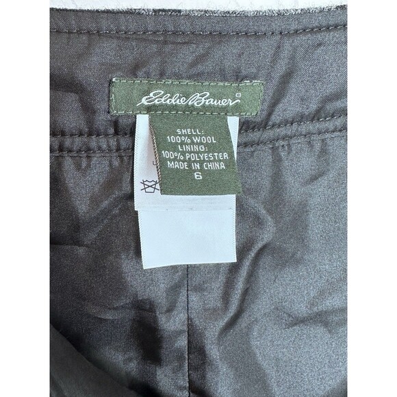 Eddie Bauer Skirt Womens Medium 6 Gray Plaid Tartan Wool Blend Lined Mini Winter - Picture 9 of 9